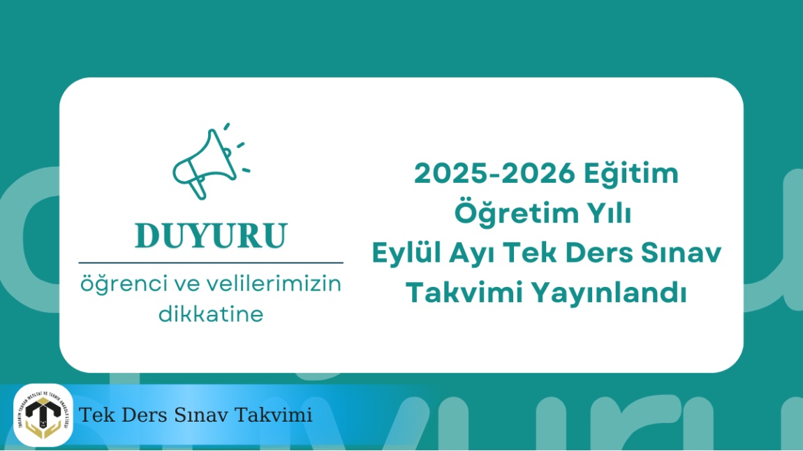 Tek Ders Sınavı